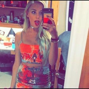 Tye dye skirt set (WORN ONCE)